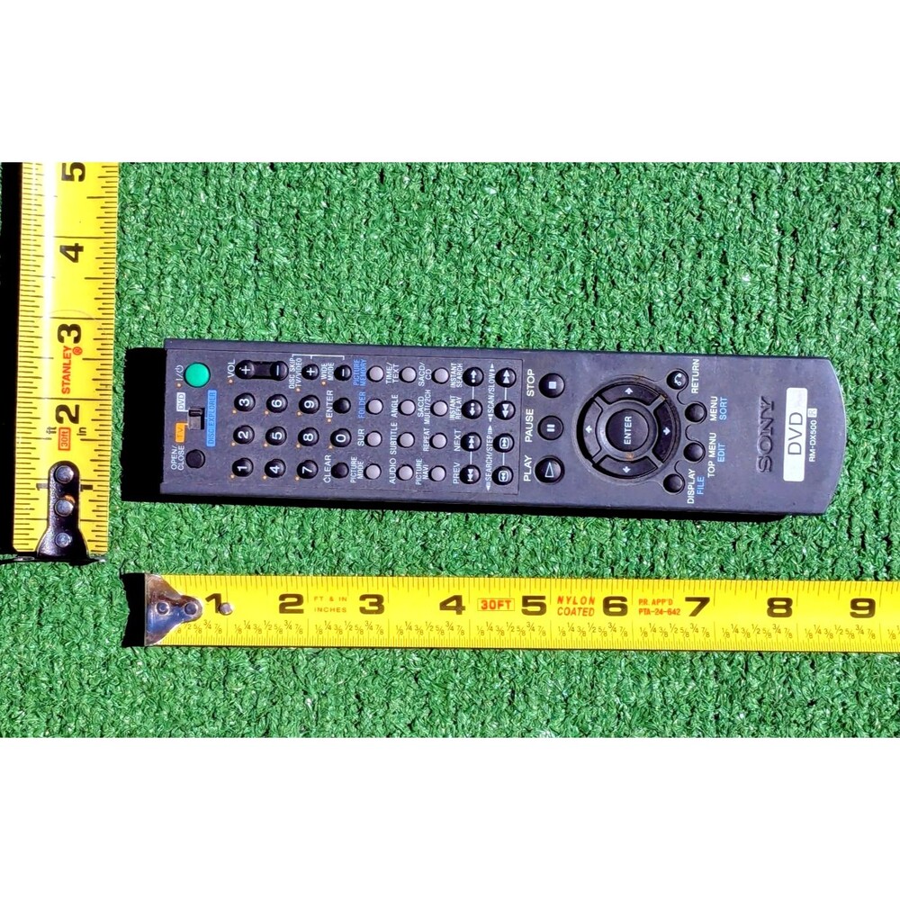 Sony RM-DX500 DVD Remote Control Black Wireless Home Theater Audio TESTED EUC